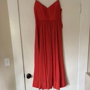 La Ligne Elegant Tangerine Maxi Dress